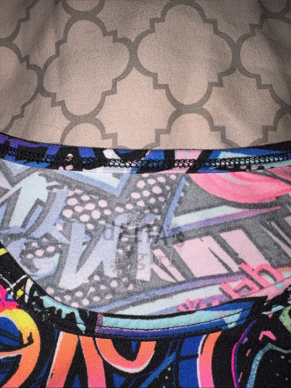 dELiA*s Neon Graffiti Print Twirl Dress - Pink, Blue, Yellow, Black